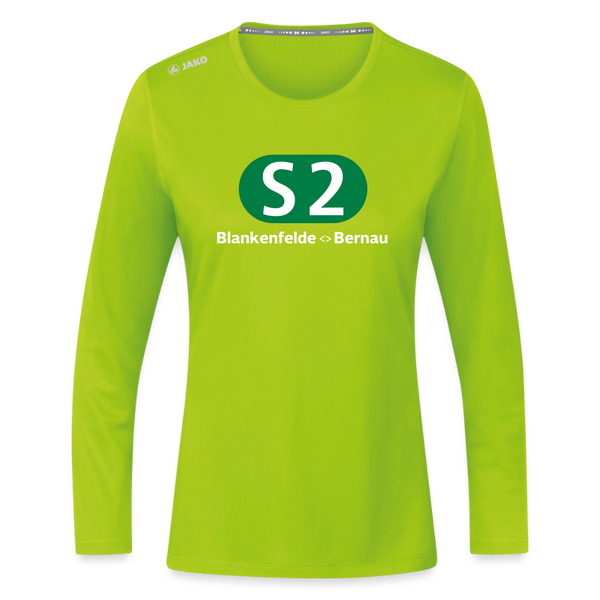 S2 - Frauen Sport Langarmshirt - Neongrün