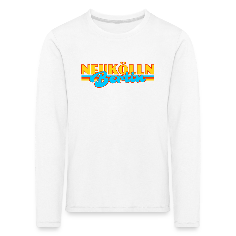 Neukölln Berlin Retro - Kinder Langarmshirt - Weiß