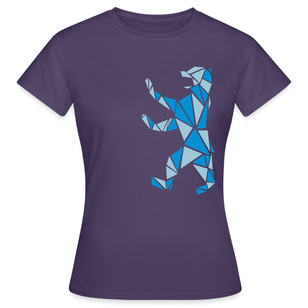 Berliner Bär Geometrie - Frauen Premium T-Shirt - Dunkellila