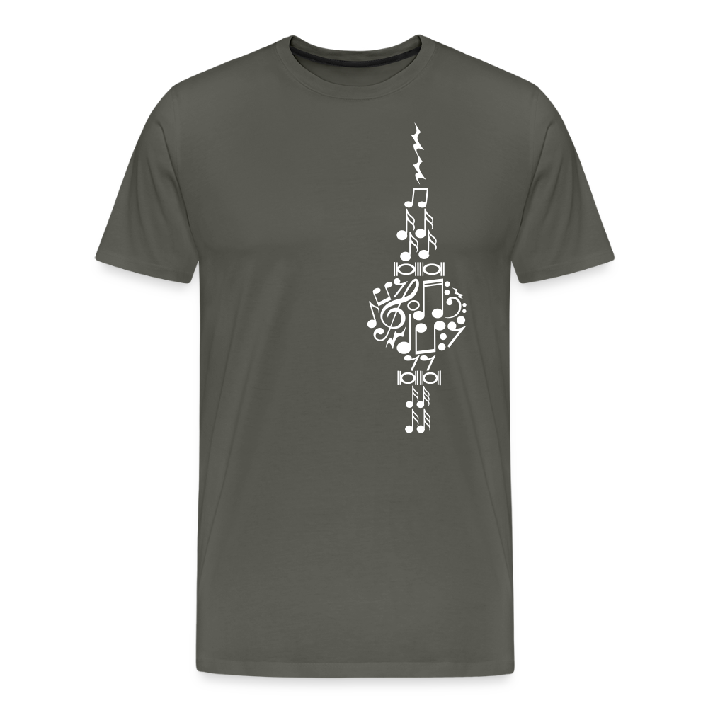 Fernsehturm der Noten - Männer Premium T-Shirt - Asphalt