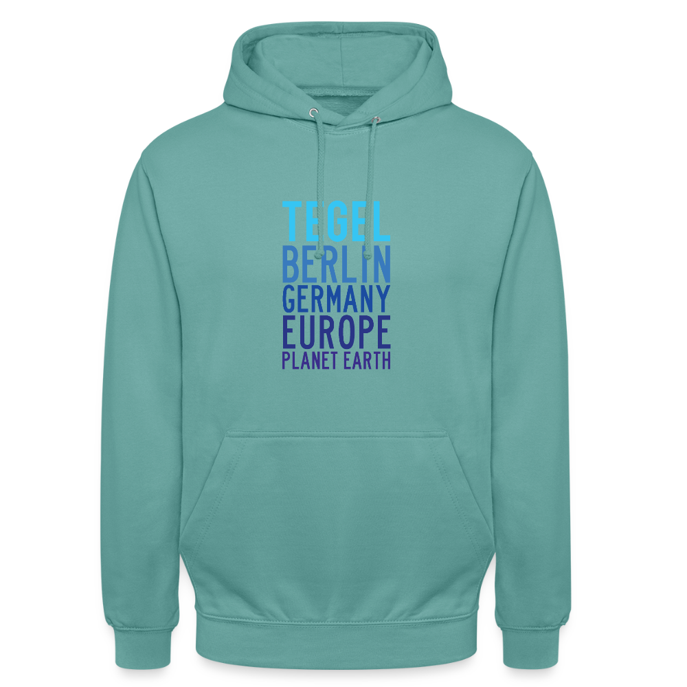 Tegel Planet Earth - Unisex Hoodie - Pastelltürkis