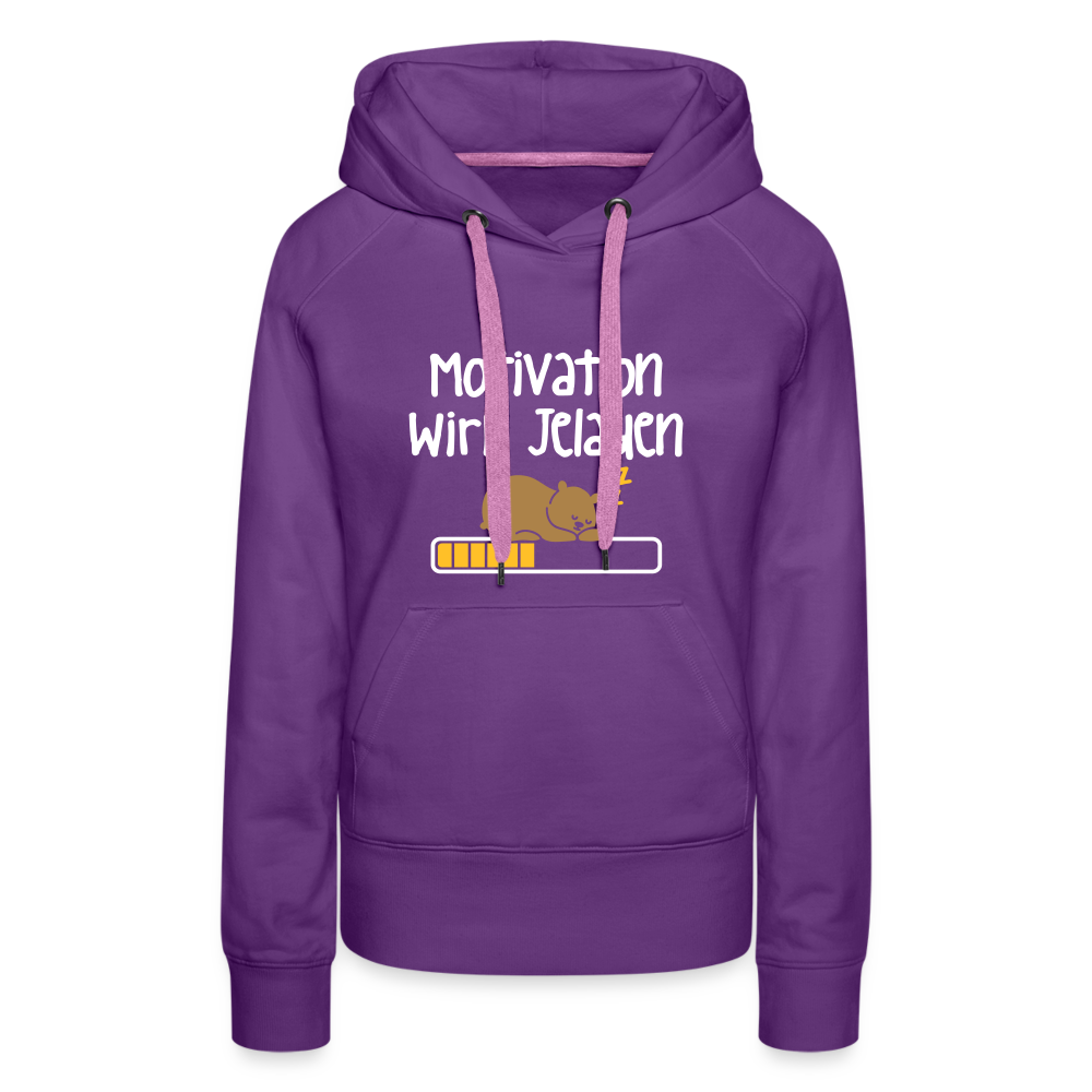 Motivation Wird Jeladen Warten - Frauen Premium Hoodie - Purple