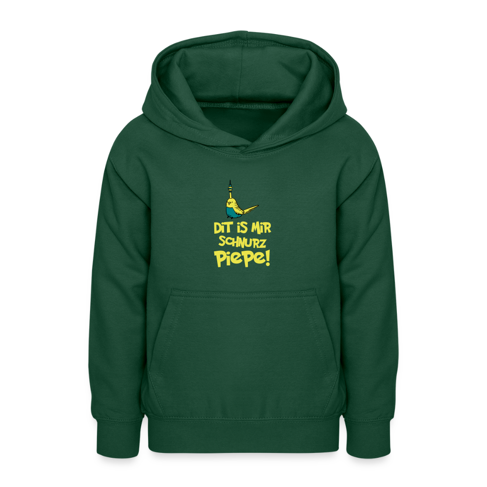 Schnurz Piepe mit Piep - Teenager Hoodie - Flaschengrün