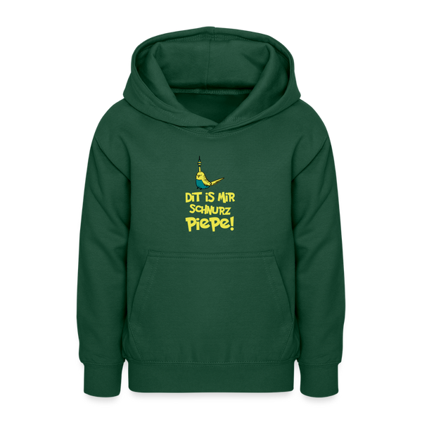 Schnurz Piepe mit Piep - Teenager Hoodie - Flaschengrün