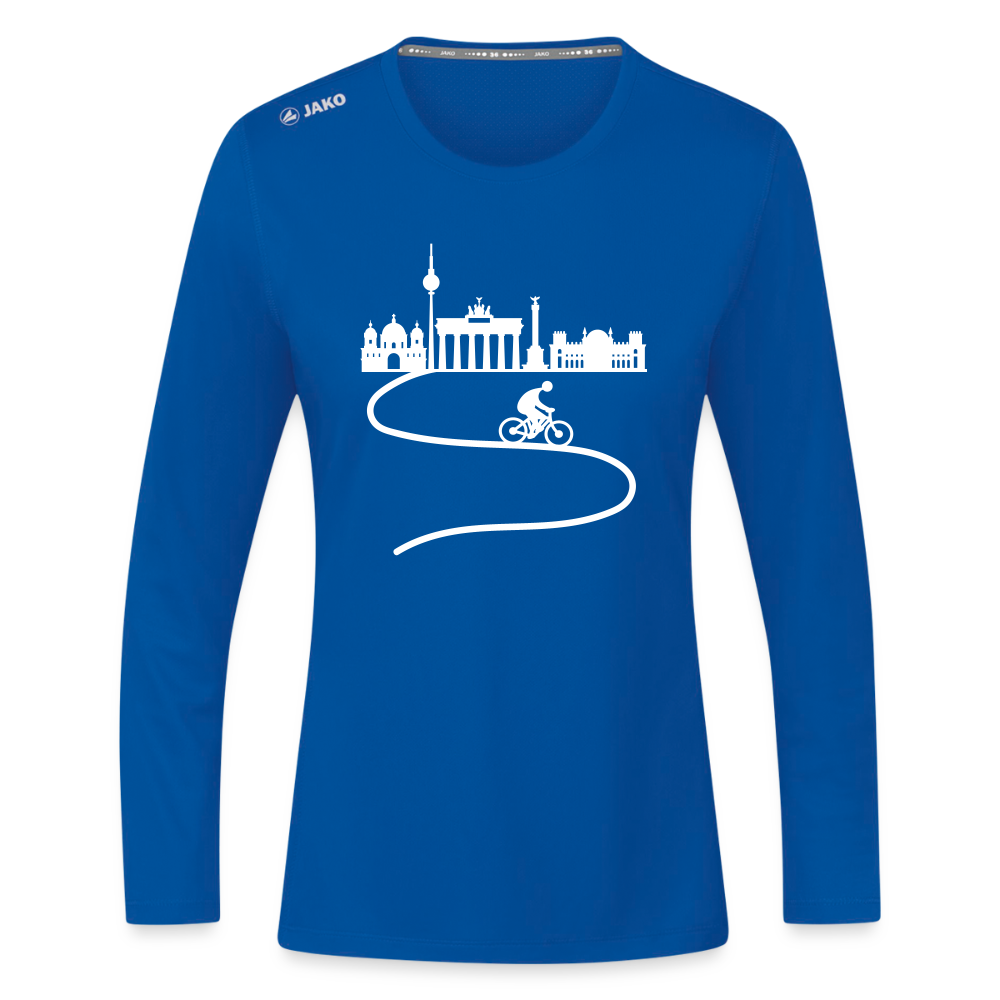 Aus der Stadt - Frauen Sport Langarmshirt - Royalblau