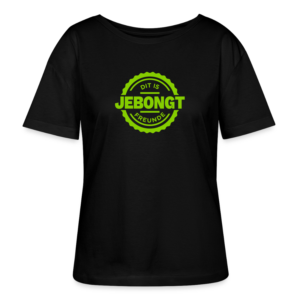 Jebongt Freunde - Relaxed Rundhals Frauen Bio-T-Shirt - Schwarz