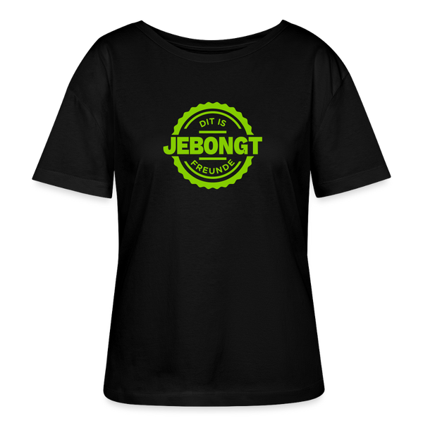 Jebongt Freunde - Relaxed Rundhals Frauen Bio-T-Shirt - Schwarz