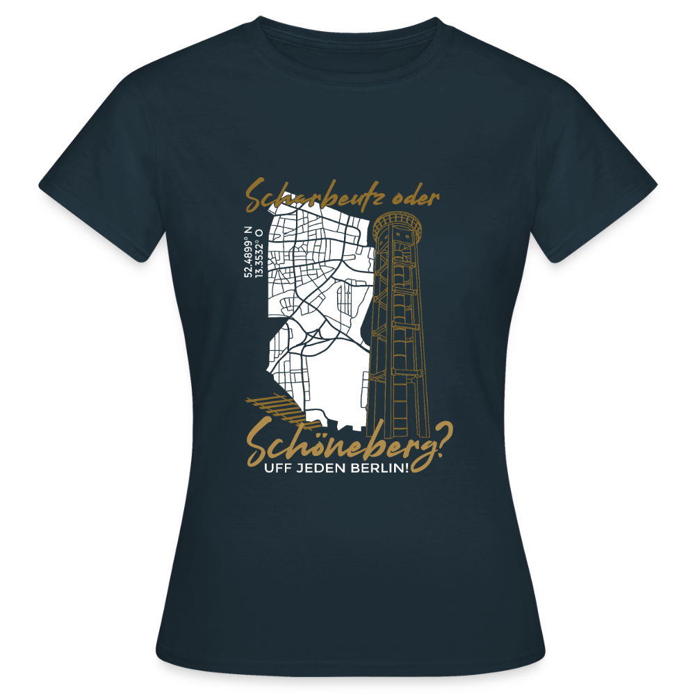 Scharbeutz oder Schöneberg - Frauen Premium T-Shirt - Navy