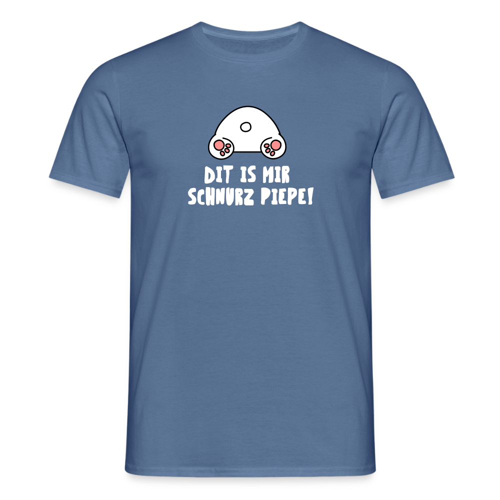 Dit is mir Schnurz Piepe - Männer Premium T-Shirt - Taubenblau