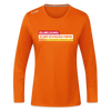Eilmeldung: Is mir Schnurz Piepe! - Frauen Sport Langarmshirt - Neonorange