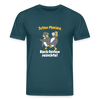 Juten Morjen, Backfeifenjesichta! - Unisex Bio T-Shirt - Dunkles Petrol