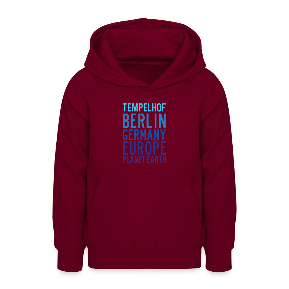 Tempelhof Planet Earth - Teenager Hoodie - Bordeaux