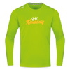 Kiezkönig - Männer Sport Langamshirt - Neongrün