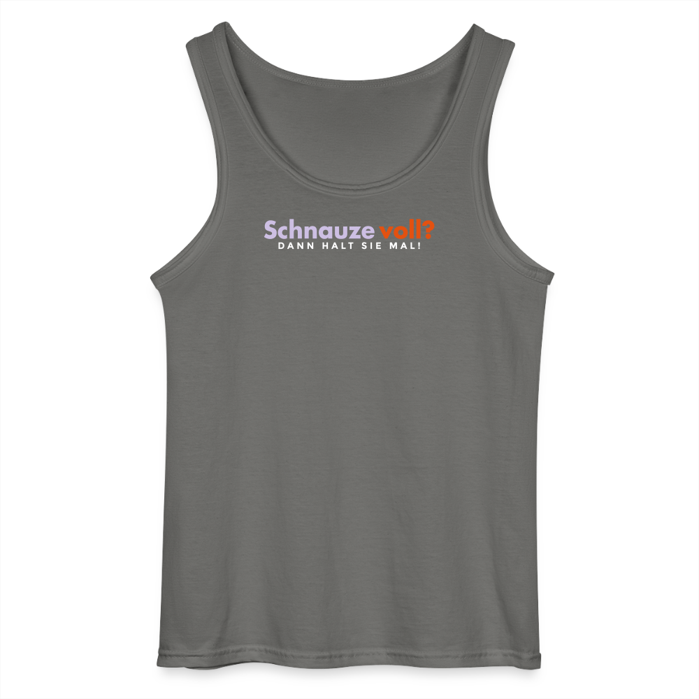 Schnauze voll? Dann halt sie mal! - Männer Tank Top - Anthrazit