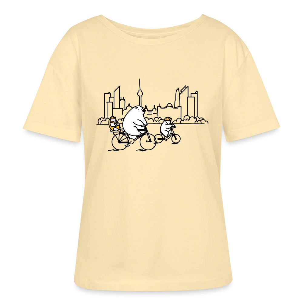 Fahrradtour Berlin - Relaxed Rundhals Frauen Bio-T-Shirt - Creme