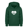 I love Berlin weiß - Teenager Hoodie - Flaschengrün