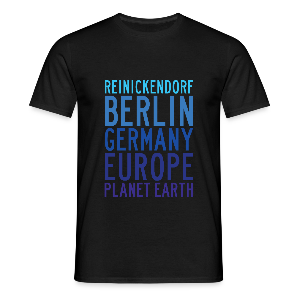 Reinickendorf Planet Earth - Männer Premium T-Shirt - Schwarz