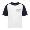 Dit is dufte - Kinder Baseball T-Shirt - Weiß/Navy