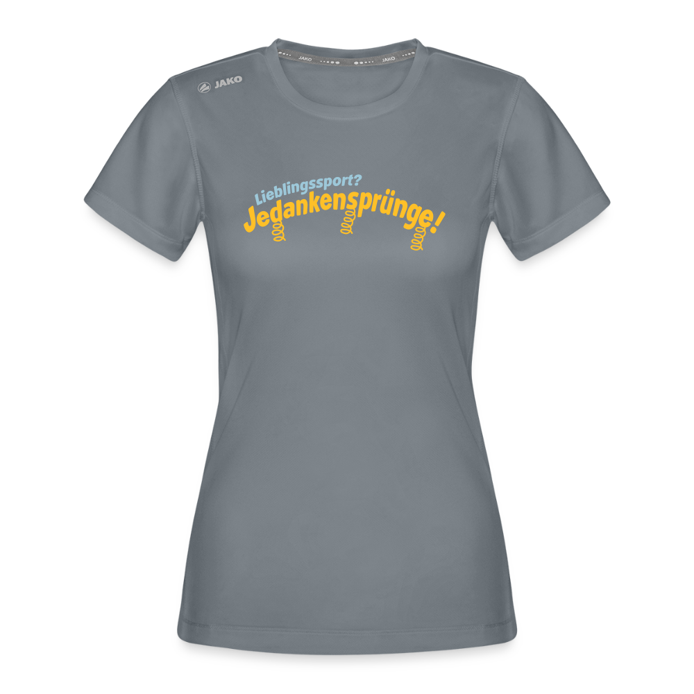 Lieblingssport? Jedankensprünge! - Frauen Sport-Shirt - Grau