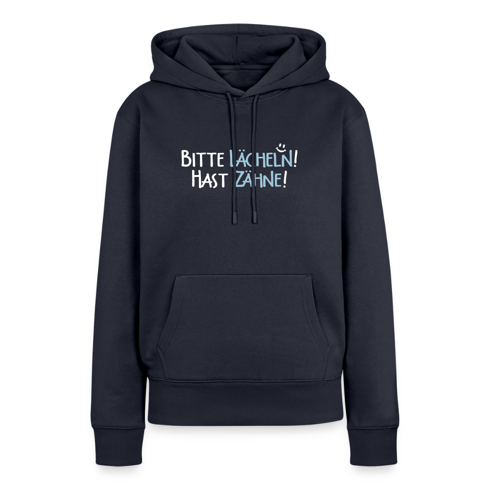 Bitte lächeln! Hast Zähne! - Frauen Premium Hoodie - Navy