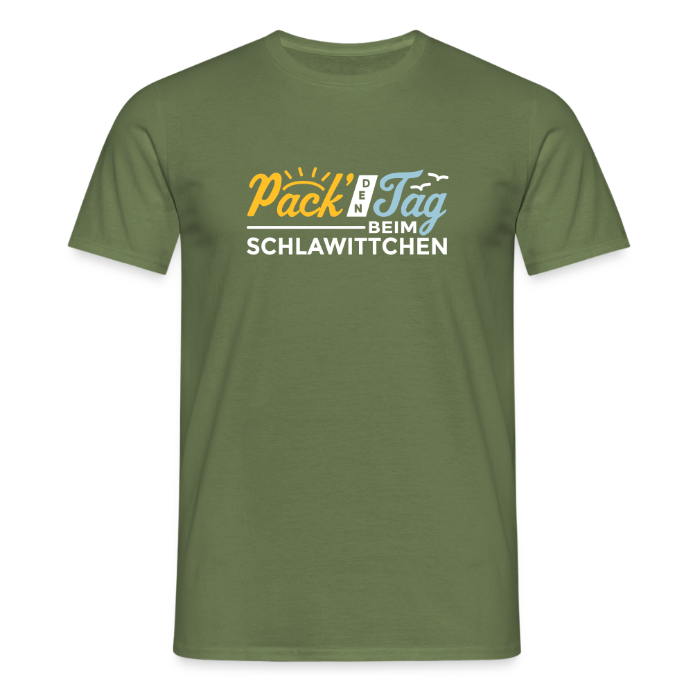 Pack' den Tag beim Schlawittchen - Männer Premium T-Shirt - Militärgrün