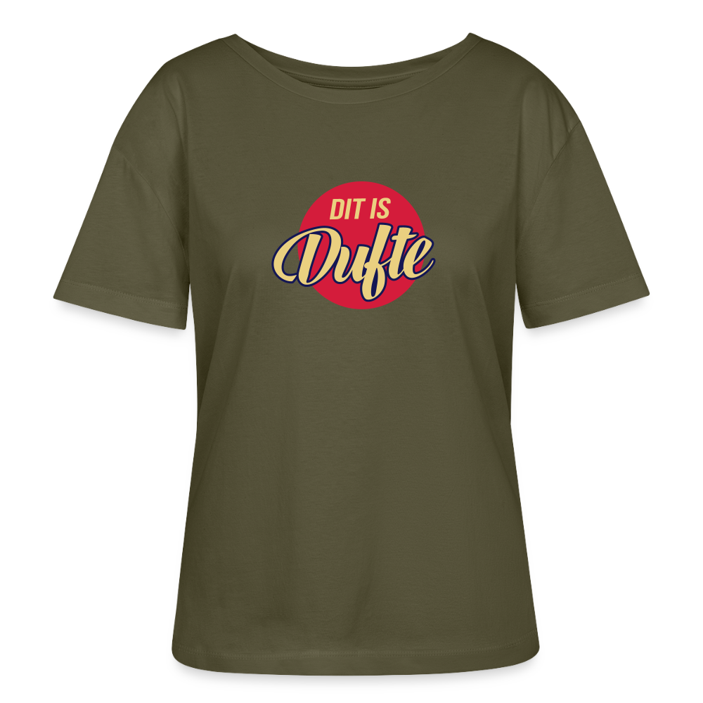 Dit Is Dufte - Relaxed Rundhals Frauen Bio-T-Shirt - Khaki