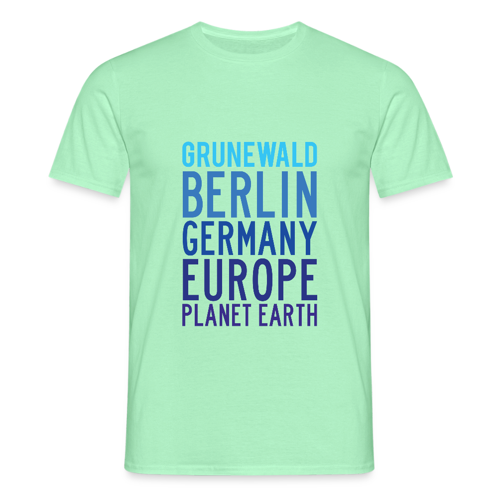 Grunewald Planet Earth - Männer Premium T-Shirt - Mintgrün