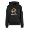 Dit is mir Schnurz Affe - Frauen Premium Hoodie - Schwarz