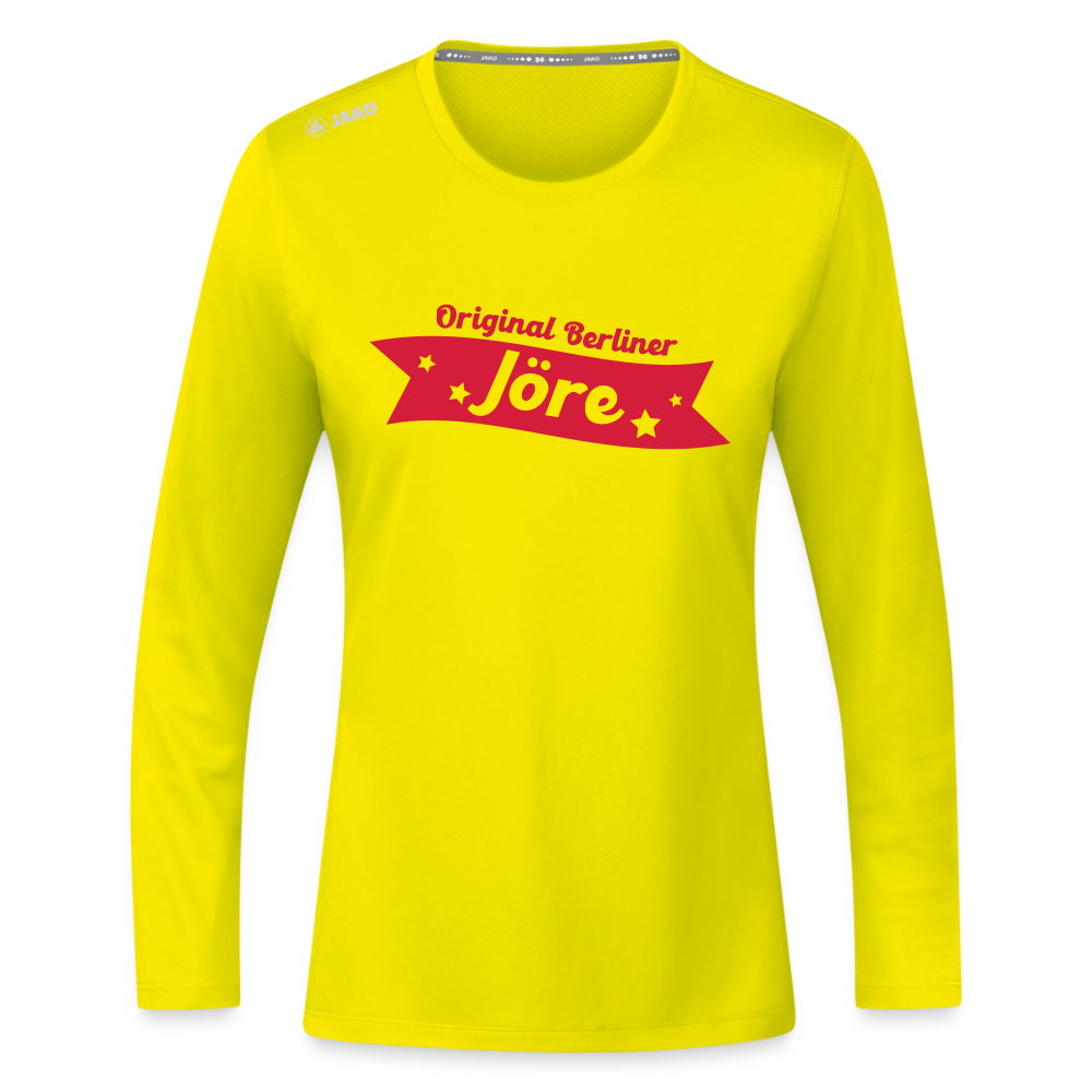 Berliner Jöre - Frauen Sport Langarmshirt - Neongelb