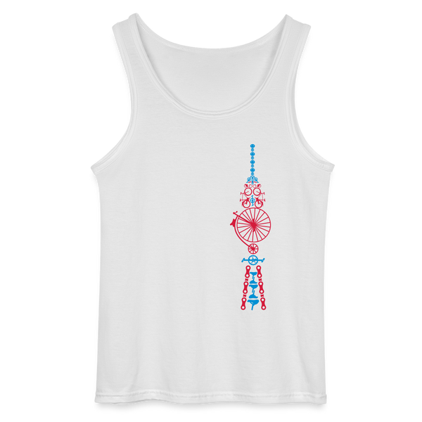 Fernsehturm der Fahrräder - Männer Tank Top - Weiß
