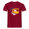 Bär in U-Bahn Kommt - Männer Premium T-Shirt - Ziegelrot