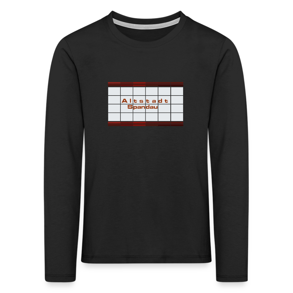 Altstadt Spandau - Kinder Langarmshirt - Schwarz