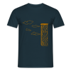 Carillon mit Wolken - Männer Premium T-Shirt - Navy