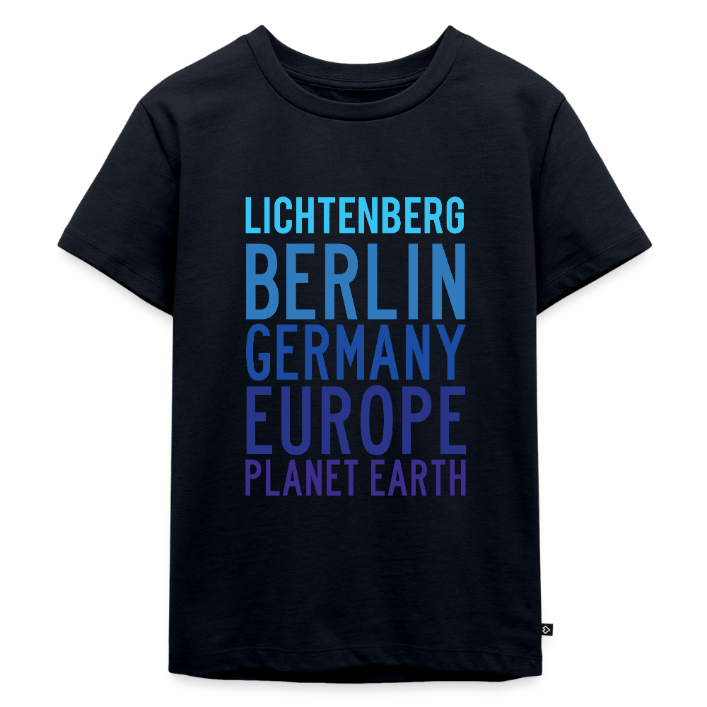 Lichtenberg Planet Earth - Kinder Premium T-Shirt - Navy