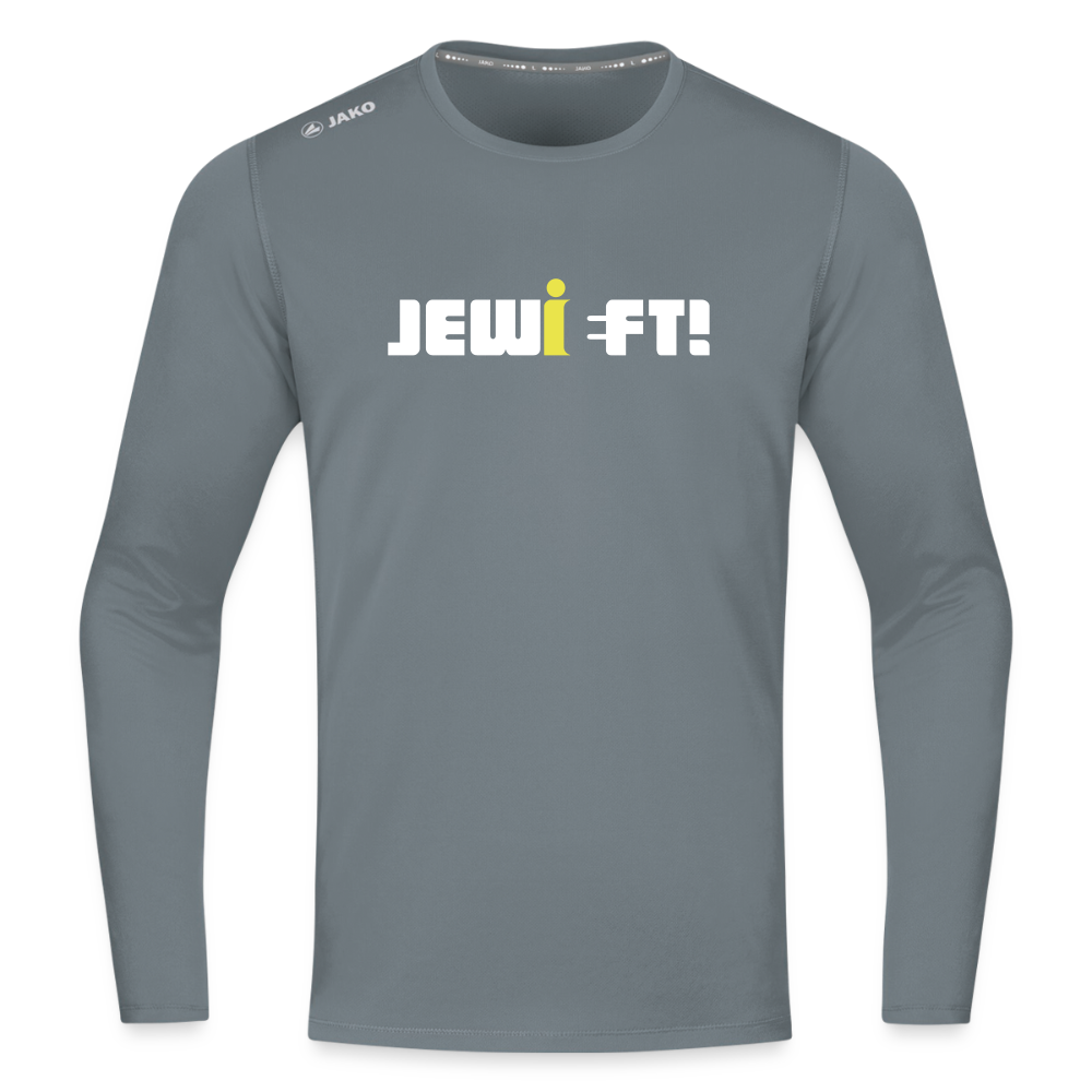 Jewieft! - Männer Sport Langamshirt - Grau