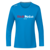 Viech Modus 100% - Frauen Sport Langarmshirt - Saphirblau