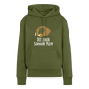 Dit is mir Schnurz Affe - Frauen Premium Hoodie - Khaki