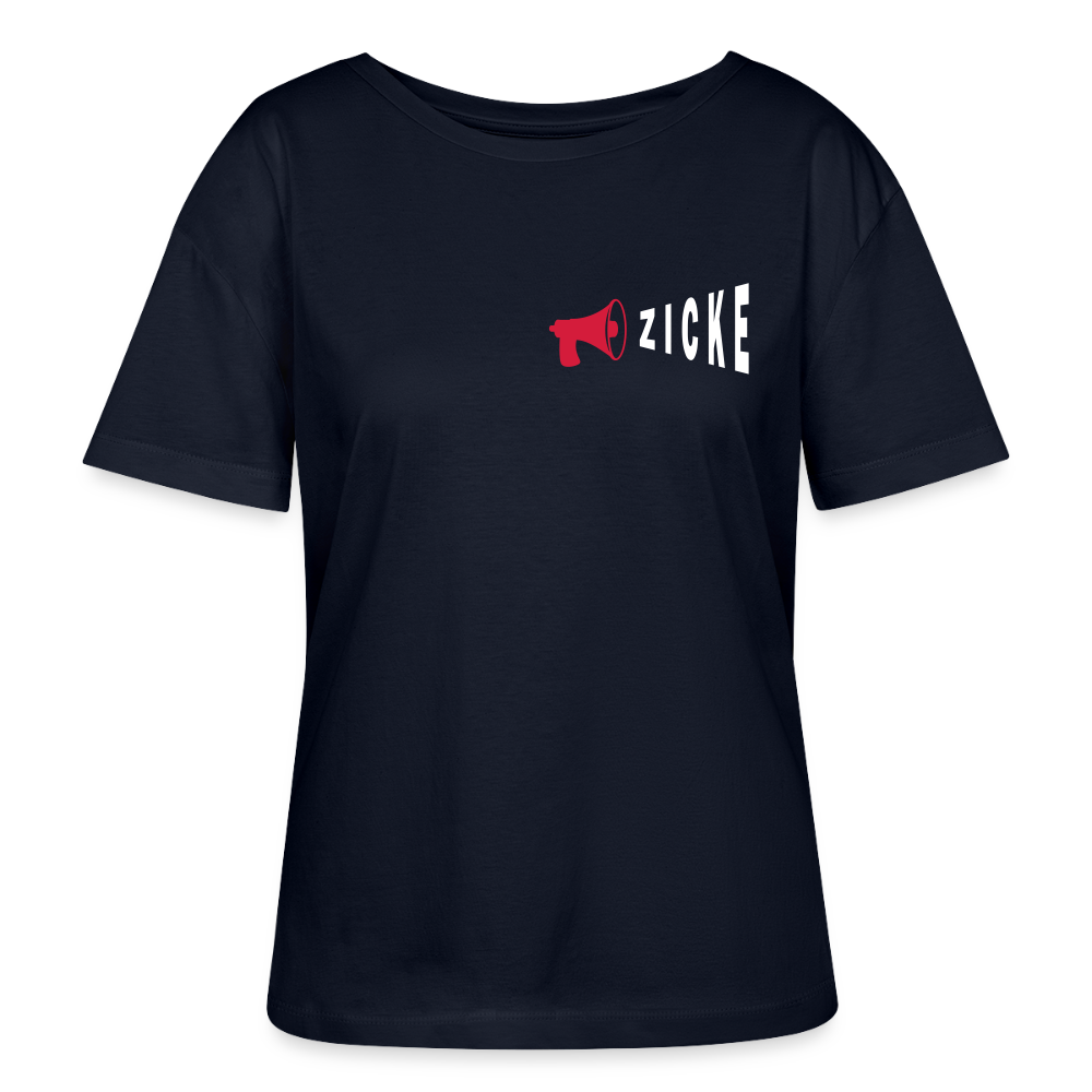 Zicke - Relaxed Rundhals Frauen Bio-T-Shirt - Navy