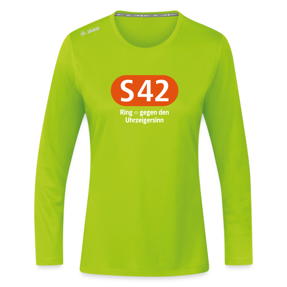 S42 - Frauen Sport Langarmshirt - Neongrün