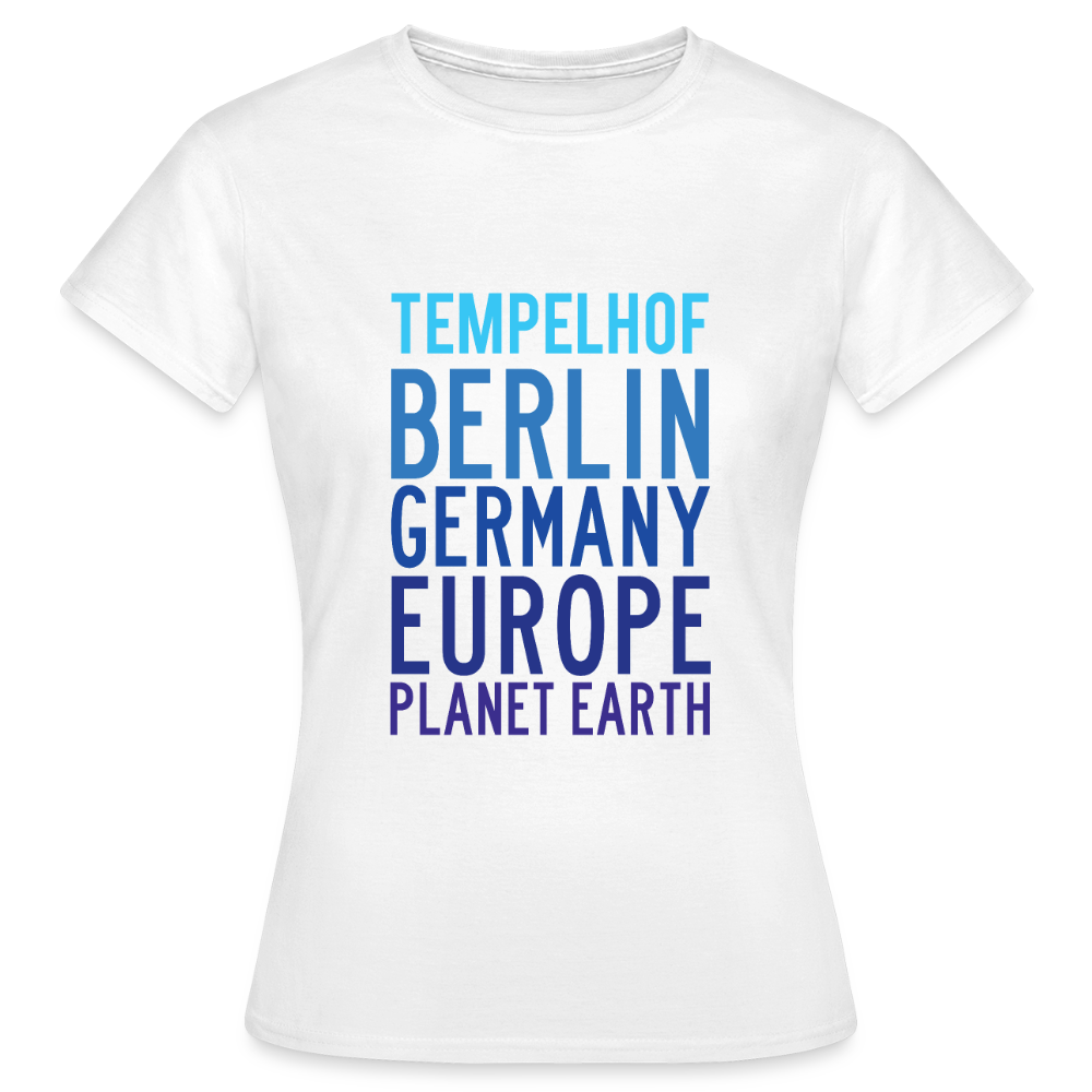 Tempelhof Planet Earth - Frauen Premium T-Shirt - Weiß