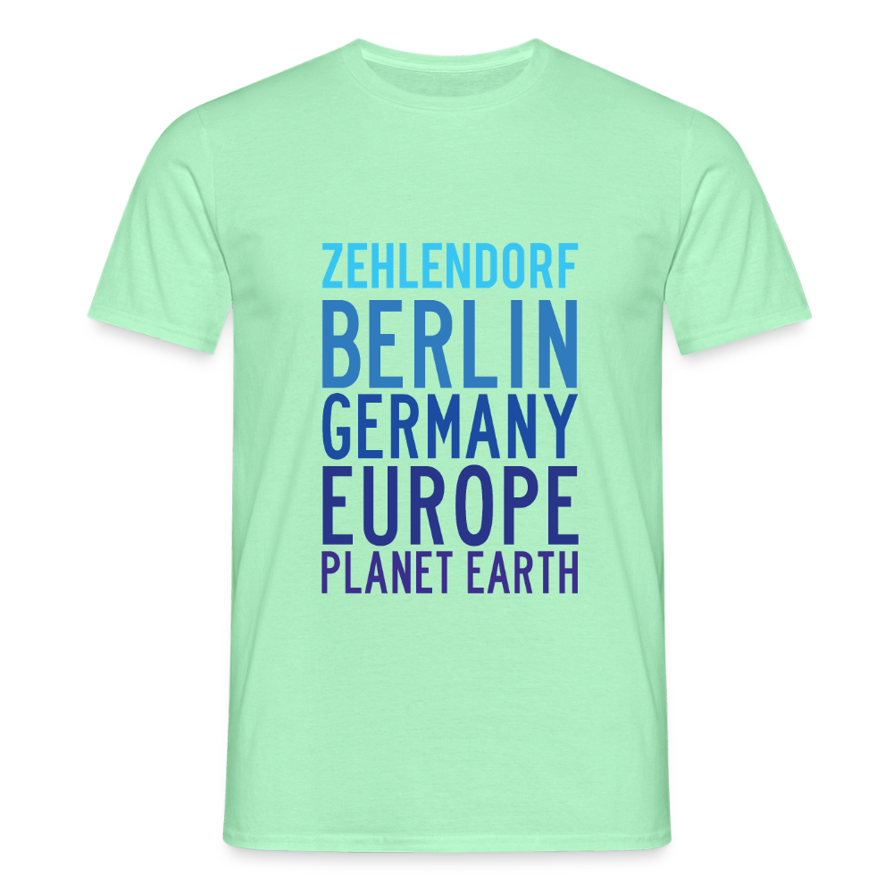 Zehlendorf Planet Earth - Männer Premium T-Shirt - Mintgrün