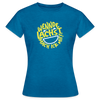 Wennde lachst, mach ick mit! - Frauen Premium T-Shirt - Antikblaues Saphir meliert