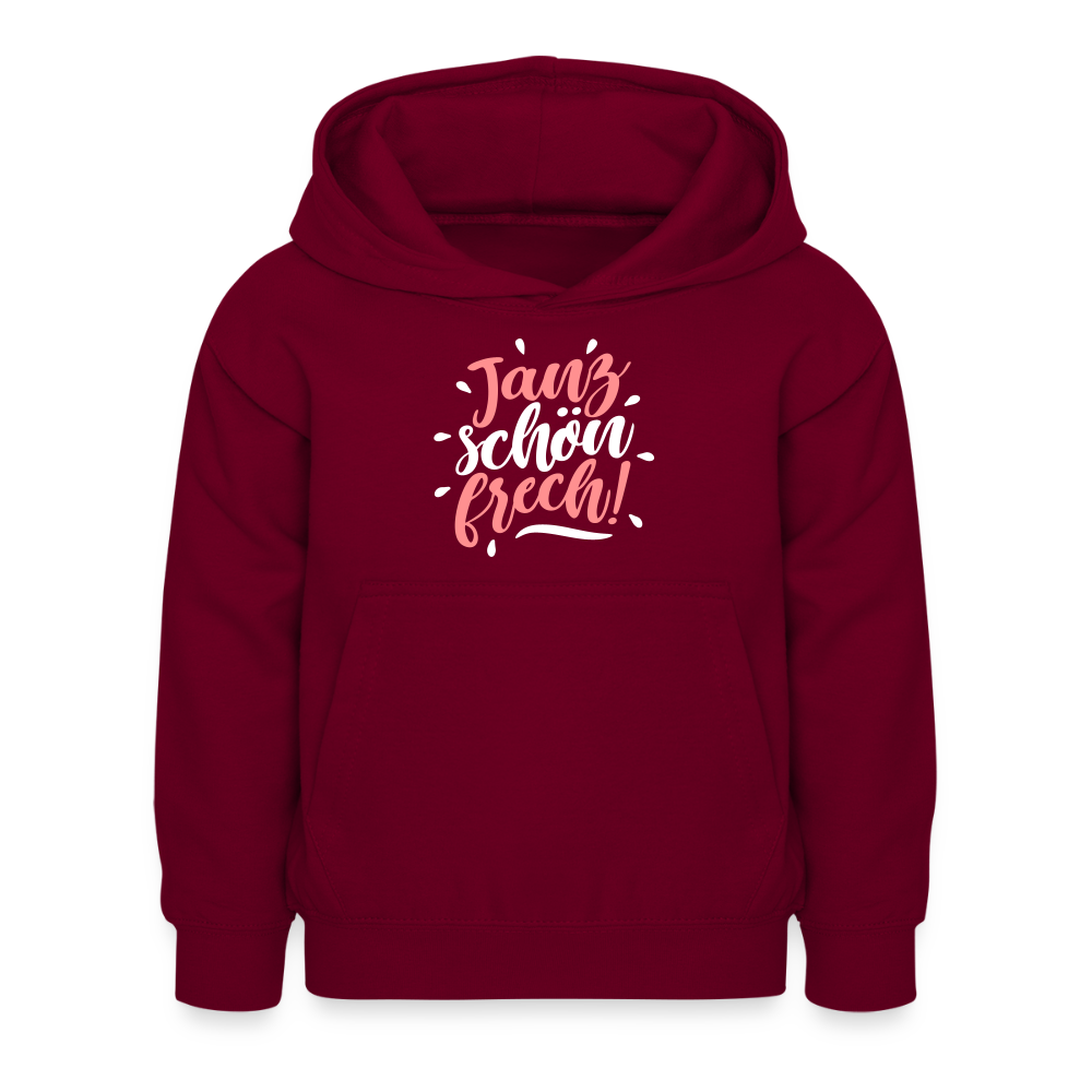 Janz schön frech! - Kinder Premium Hoodie - Bordeaux