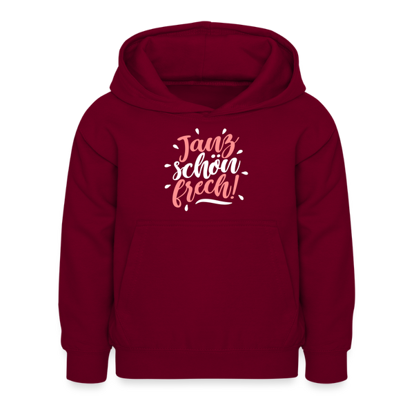 Janz schön frech! - Kinder Premium Hoodie - Bordeaux