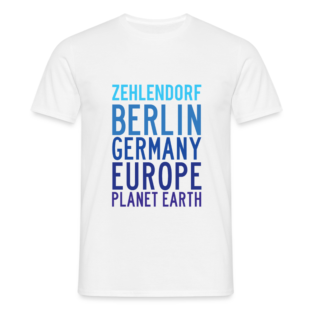 Zehlendorf Planet Earth - Männer Premium T-Shirt - Weiß