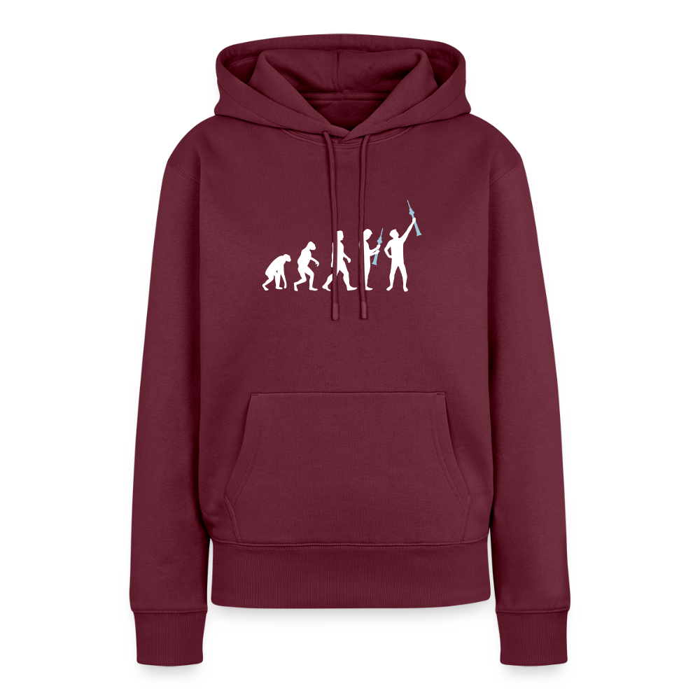 Evolution - Frauen Premium Hoodie - Burgunderrot