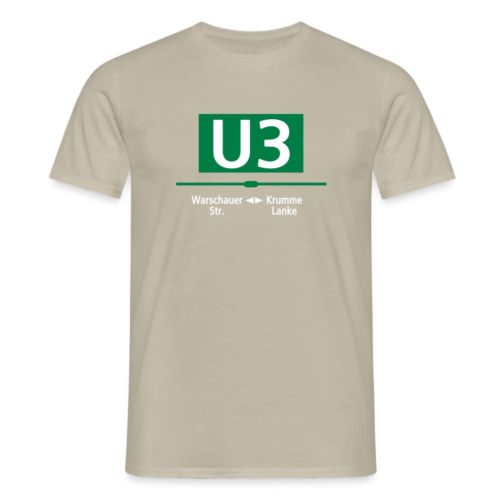 U3 - Männer Premium T-Shirt - Sandbeige