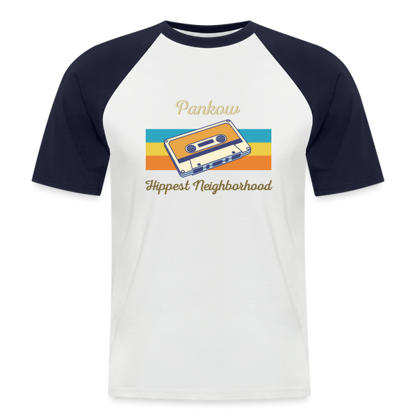 Pankow Hippest Neighborhood - Männer Baseball T-Shirt - Weiß/Navy