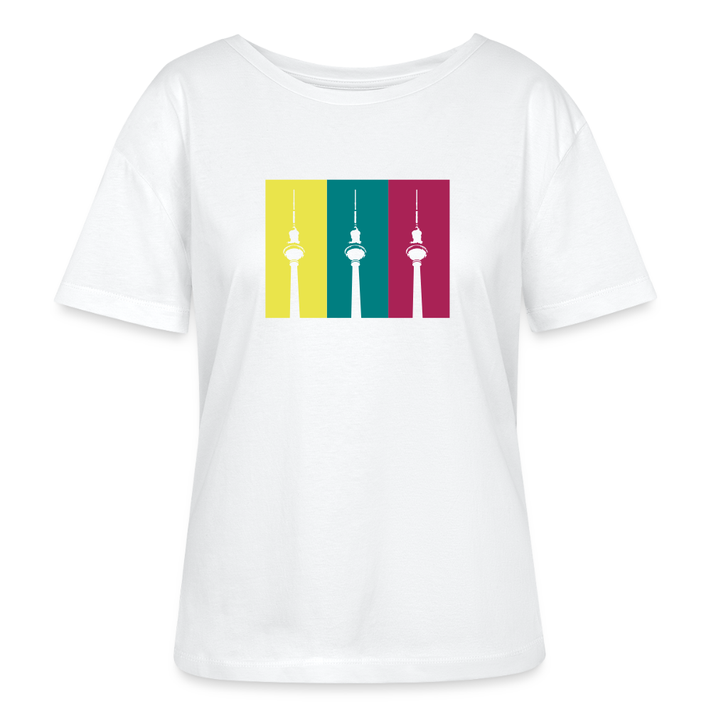 Berlin Retro - Relaxed Rundhals Frauen Bio-T-Shirt - Weiß