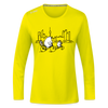Fahrradtour Berlin - Frauen Sport Langarmshirt - Neongelb